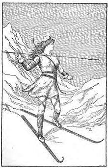 Skadi hunting in the mountains by h l m